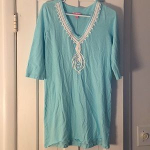 Lilly Pulitzer poolside blue cotton dress